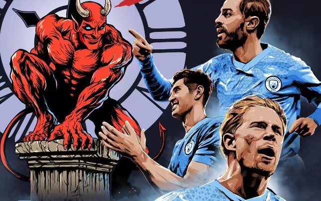 Final da FA Cup, derby do Manchester City, confronto azul contra vermelho